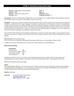 syllabus - UT College of Liberal Arts