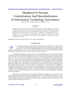 Administrative Structure of the program: To