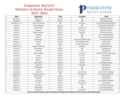 Parkview Baptist Middle School Basketball 2015-2016