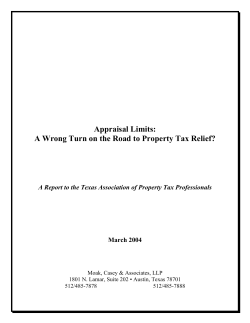 Appraisal Limits - Texas Association of Counties
