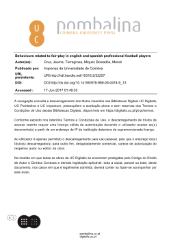 Behaviours related to fair-play in english and spanish professional