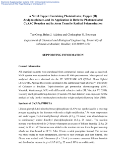 A Novel Copper Containing Photoinitiator