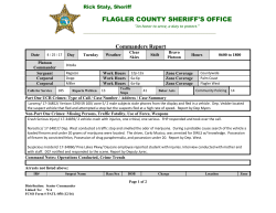 Day shift commander`s report, Apr. 25