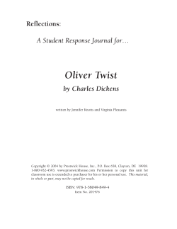 Oliver Twist - Response Journal Sample PDF