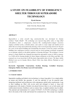 Emergency Shelter Through Superadobe Technology