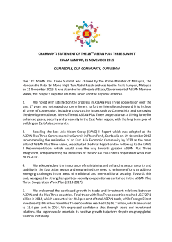 Chairman`s Statement