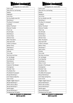S&oslash;ndagsdans 22. marts 2015 Fall In Love Who Did You Call Darling