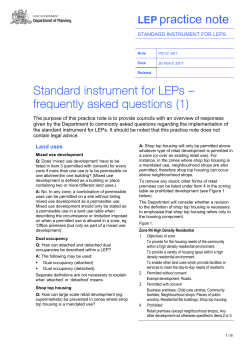 LEP practice note - Department of Planning and Environment
