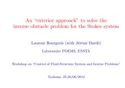 An &ldquo;exterior approach&rdquo; to solve the inverse obstacle problem for the