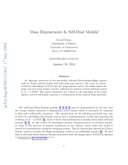 Mass Degeneracies In Self