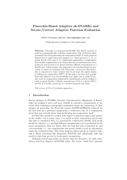 Pinocchio-Based Adaptive zk-SNARKs and Secure/Correct Adaptive
