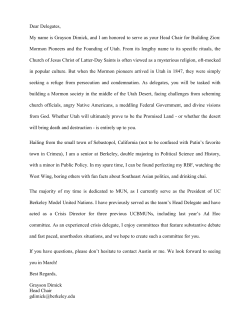 Mormon Pioneers and t