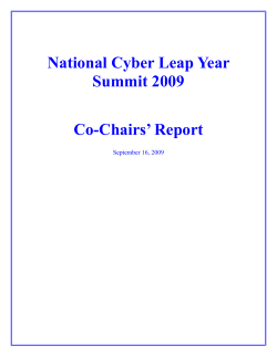 National Cyber Leap Year Summit 2009