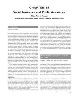 Important legislation and events affecting social welfare policy