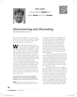 (Re)envisioning and (Re)reading: Examining Problematic Texts