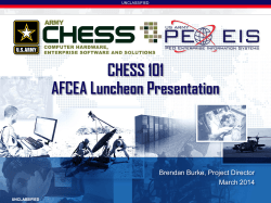 CHESS 101 AFCEA Luncheon Presentation