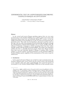experimental test of a hypothesized diachronic change in basque