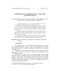 intergranular corrosion of aa 5083 - h321 aluminum