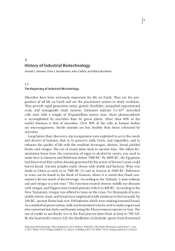 1 History of Industrial Biotechnology - Wiley-VCH