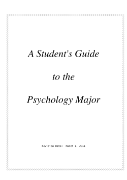 Student`s Guide to the Psychology Major