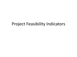Project Feasibility Indicators