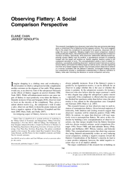 Observing Flattery: A Social Comparison Perspective