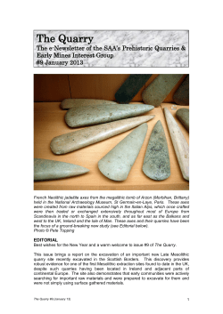 The Quarry - Society for American Archaeology