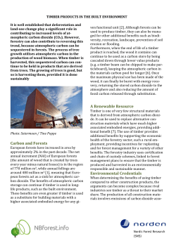 Carbon and Forests A Renewable Resource Environmental