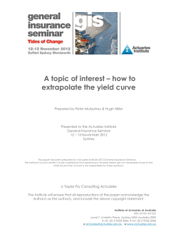 Paper - Actuaries Institute
