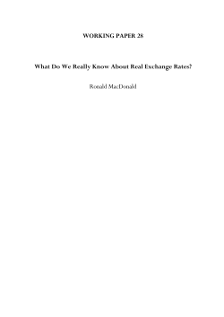 Working Paper 28 – What Do We Really Know About Real