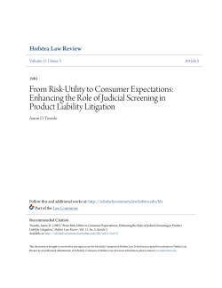 From Risk-Utility to Consumer Expectations