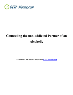 Counseling the non-addicted Partner of an Alcoholic - CEU