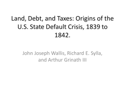 Land, Debt, and Taxes: Origins of the U.S. State Default Crisis, 1839