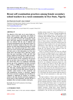 Breast self examination practices among female secondary school