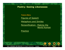 Poetry: Seeing Likenesses