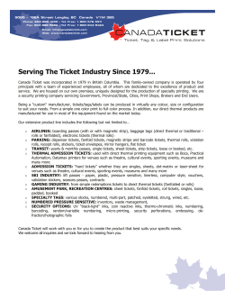 Serving The Ticket Industry Since 1979