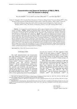 Characteristics and Seasonal Variations of PM2.5, PM10, and TSP
