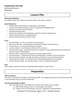 Preparing for the Sale