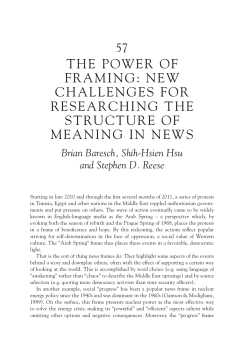 Studies in news framing