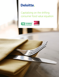 Capitalizing on the Shifting Consumer Food Value Equation