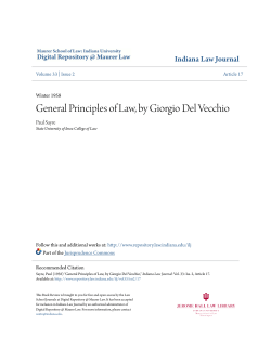 General Principles of Law, by Giorgio Del Vecchio
