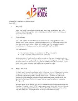 JazzFest 25th Celebration: Guitar Art Project May 1, 2015 I. Eligibility