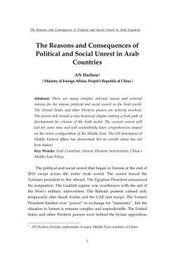 The Reasons and Consequences of Political and Social Unrest in