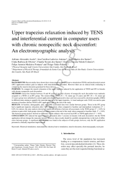 Upper trapezius relaxation induced by TENS and