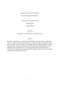 Minorities, Marriage and the Melting Pot