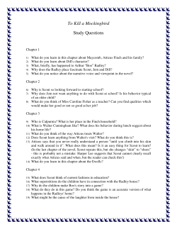 To Kill a Mockingbird Study Questions
