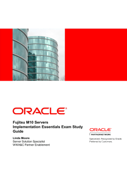 Fujitsu M10 Servers Implementation Essentials Exam Study