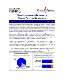 New Hampshire poll - Geisel School of Medicine