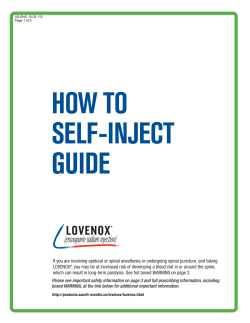 how to self-inject guide - The Washington Physicians Group