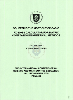squeezing the most out of casio fx